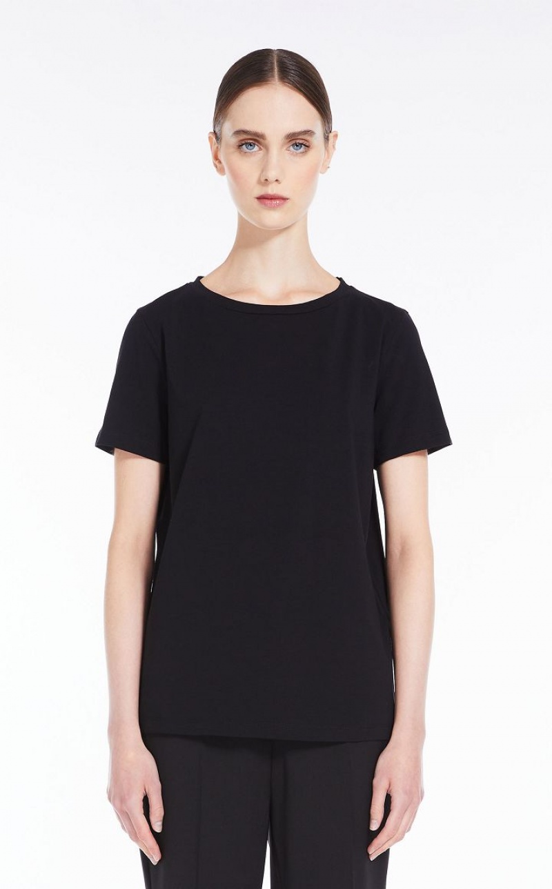 BLACK MaxMara Basic Jersey T-shirts | MMR593667