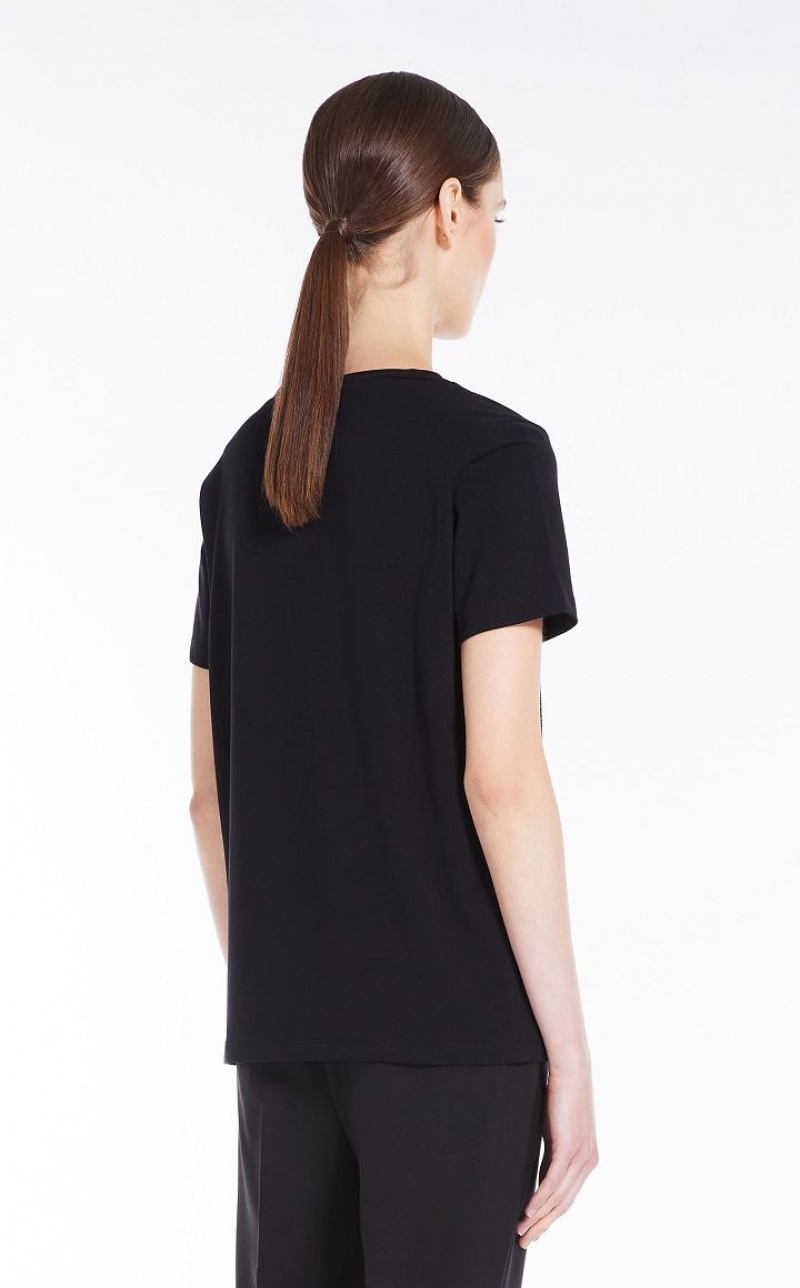 BLACK MaxMara Basic Jersey T-shirts | MMR593667