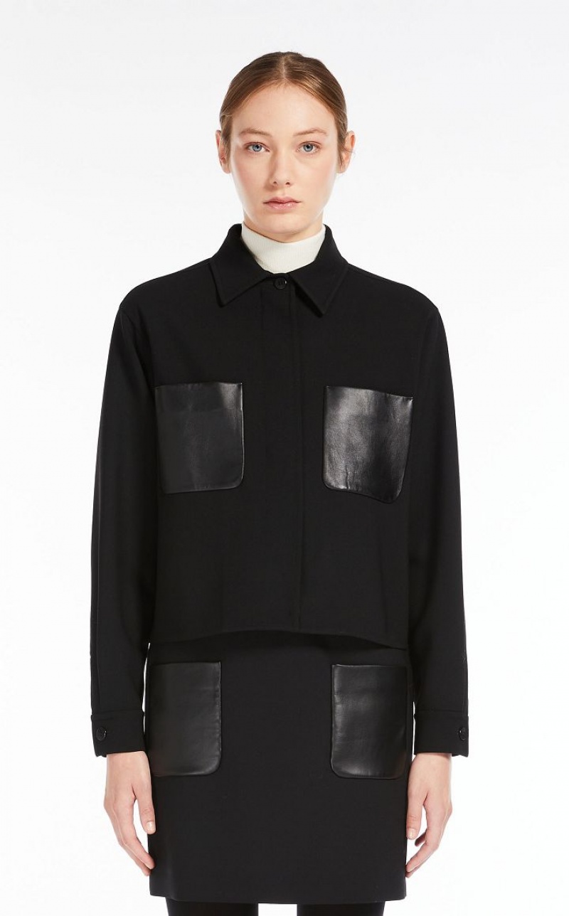 BLACK MaxMara Boxy In Wool Jackets | MMR594081