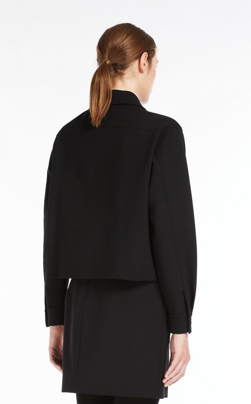 BLACK MaxMara Boxy In Wool Jackets | MMR594081