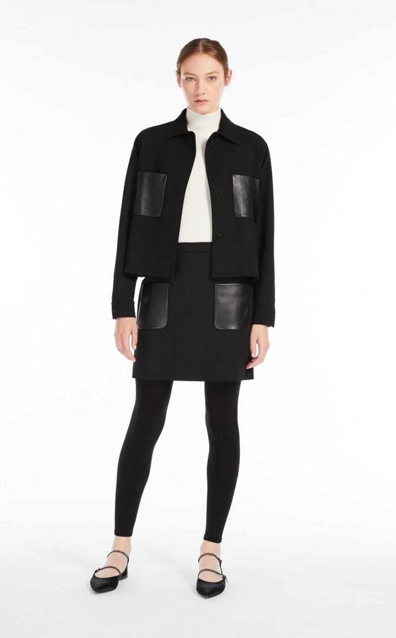 BLACK MaxMara Boxy In Wool Jackets | MMR594081