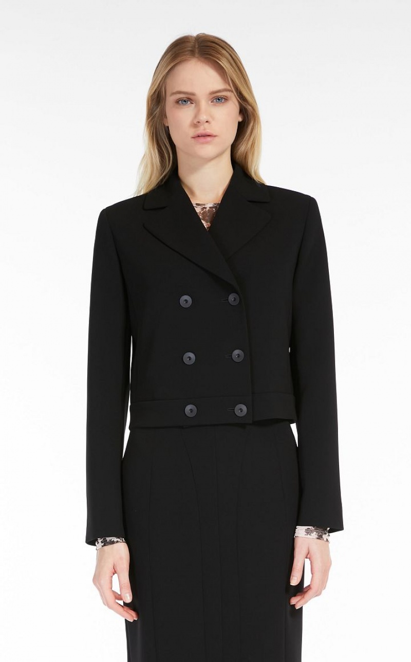 BLACK MaxMara Cady Cropped Jackets | MMR594090