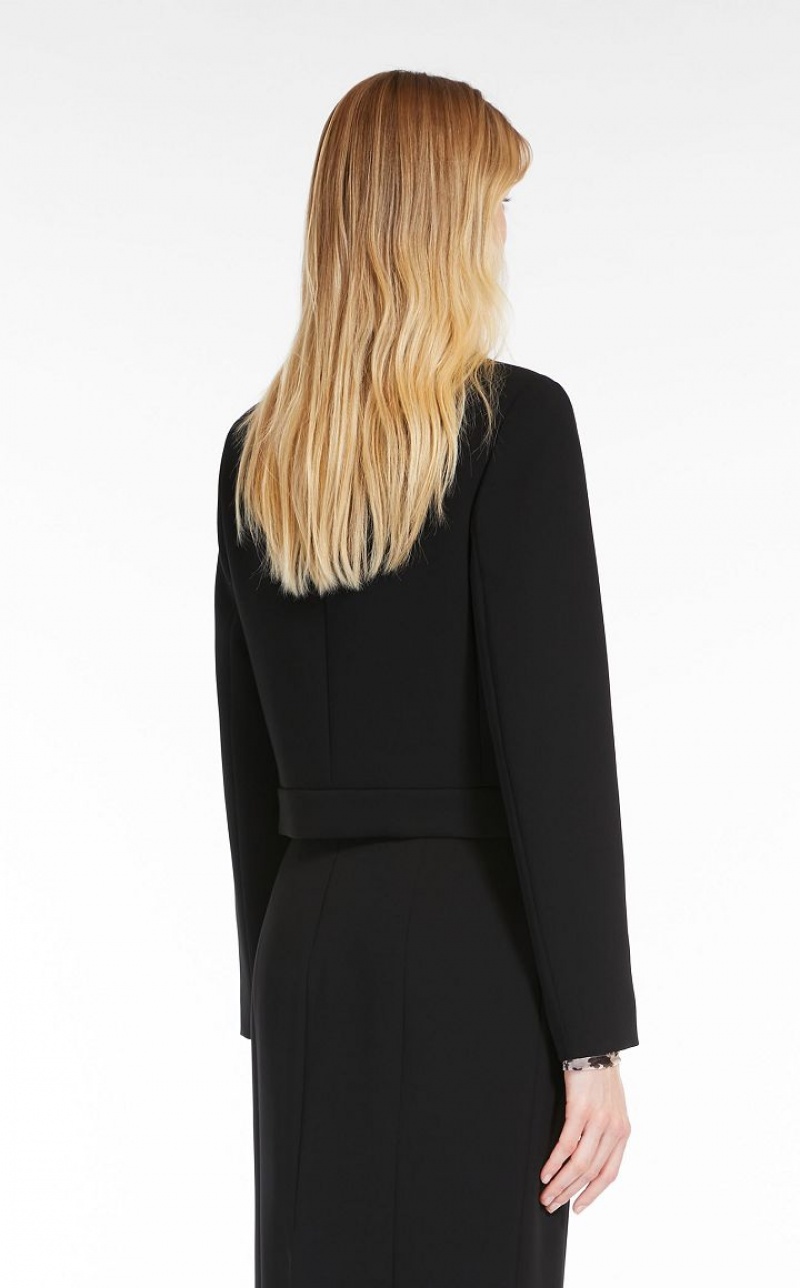 BLACK MaxMara Cady Cropped Jackets | MMR594090