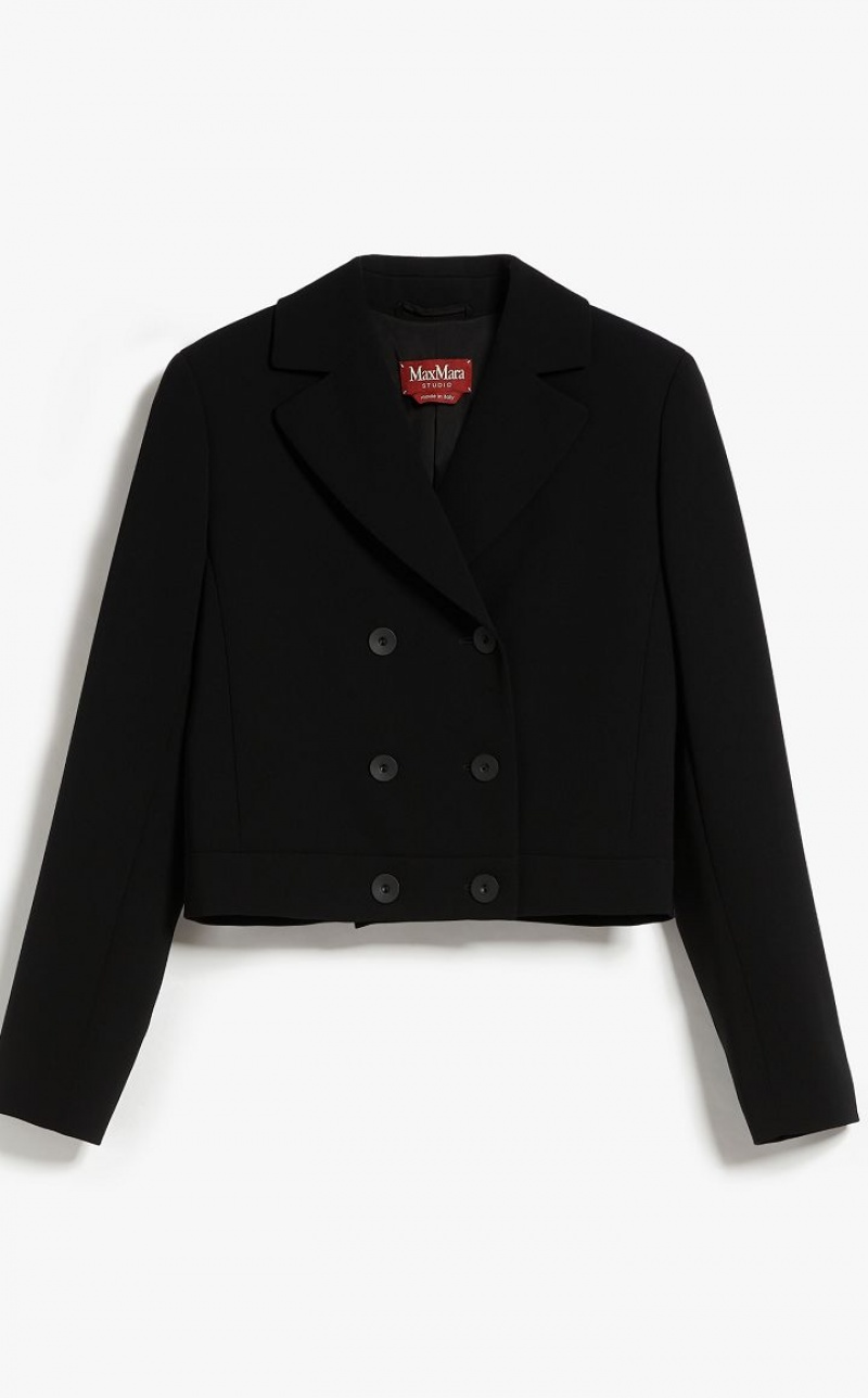 BLACK MaxMara Cady Cropped Jackets | MMR594090