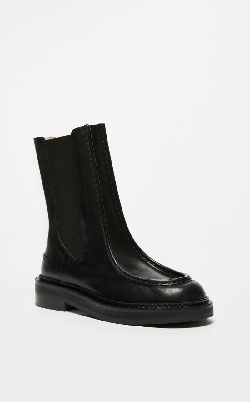 BLACK MaxMara Chelsea Ankle Boots | MMR594190