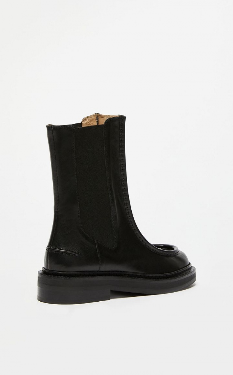 BLACK MaxMara Chelsea Ankle Boots | MMR594190