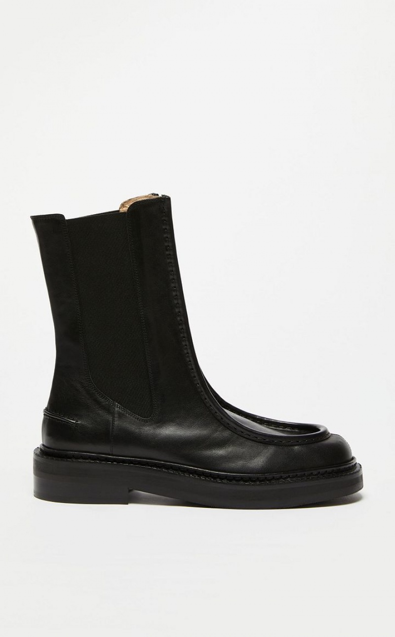 BLACK MaxMara Chelsea Ankle Boots | MMR594190