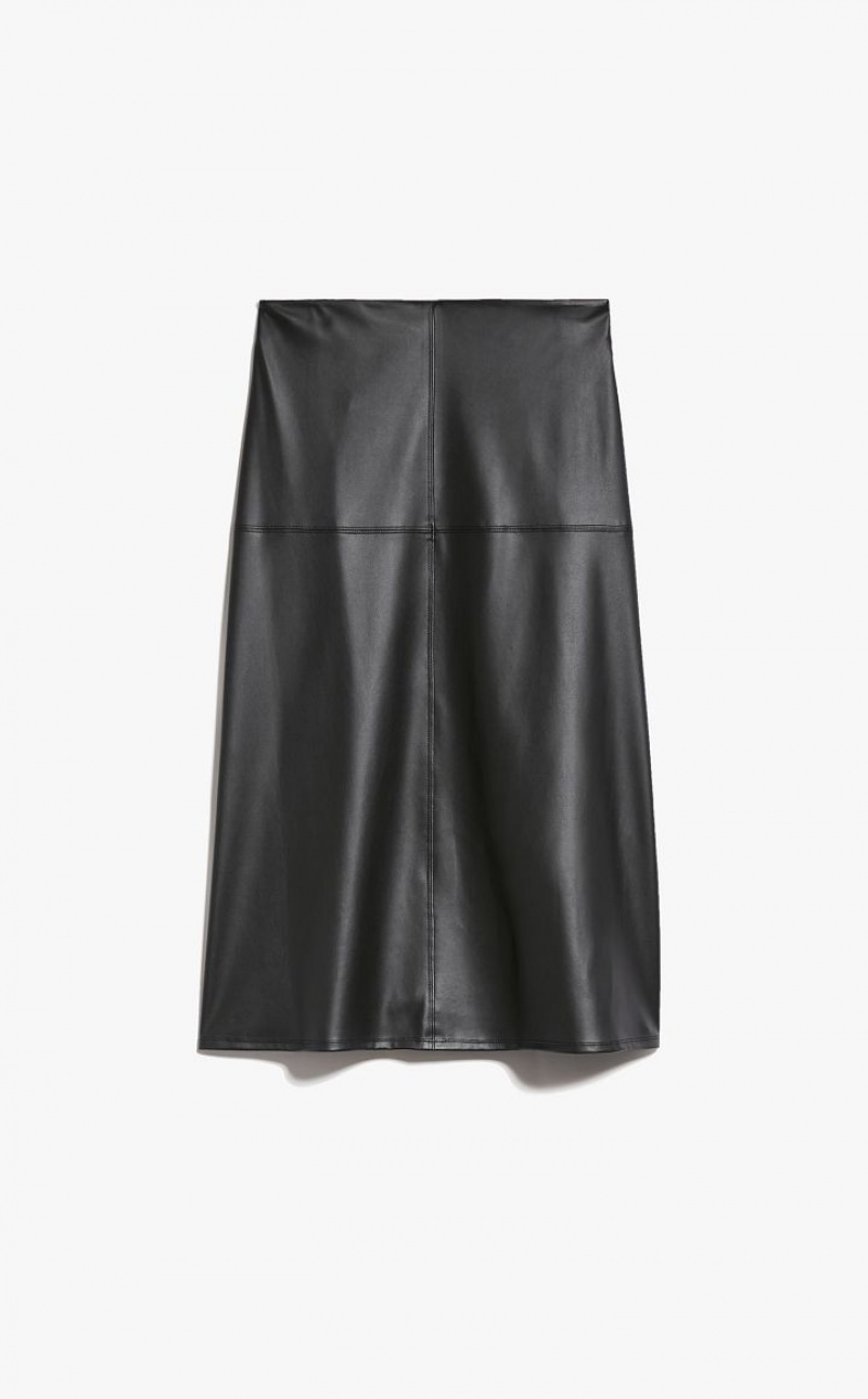 BLACK MaxMara Coated Jersey Skirts | MMR593695