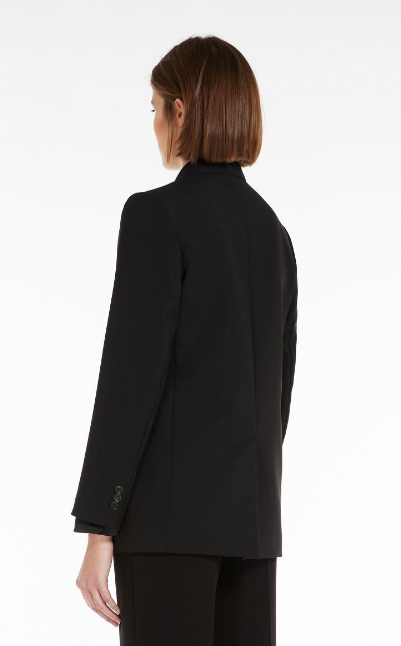 BLACK MaxMara Double-breasted In Wool Fabric Blazers | MMR594044