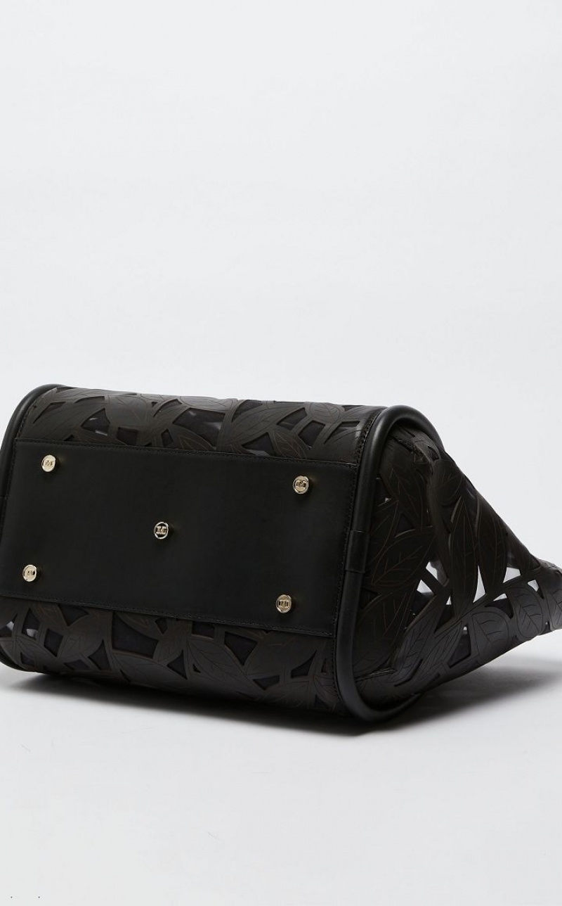 BLACK MaxMara In Carved Leather Marine Bag | MMR594137