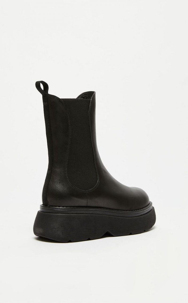 BLACK MaxMara Leather Ankle Boots | MMR594187