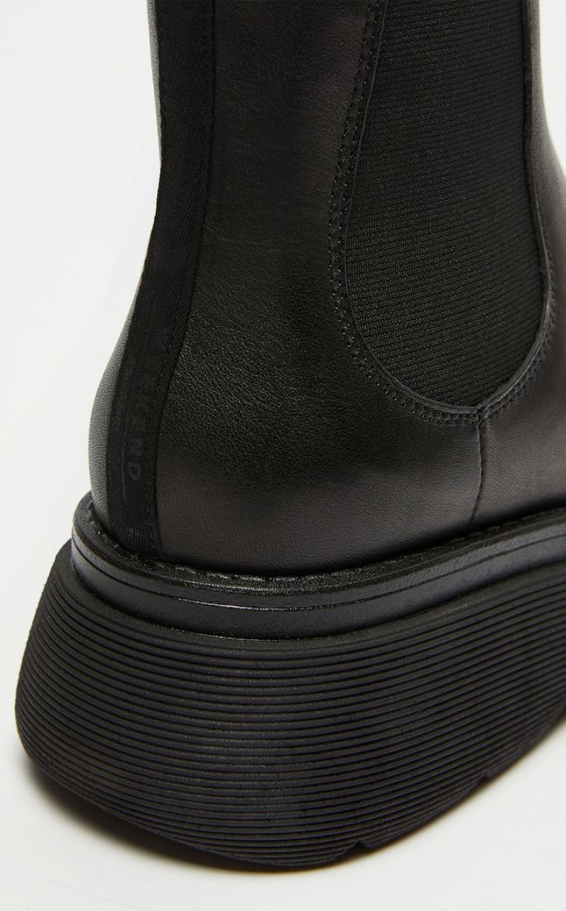 BLACK MaxMara Leather Ankle Boots | MMR594187