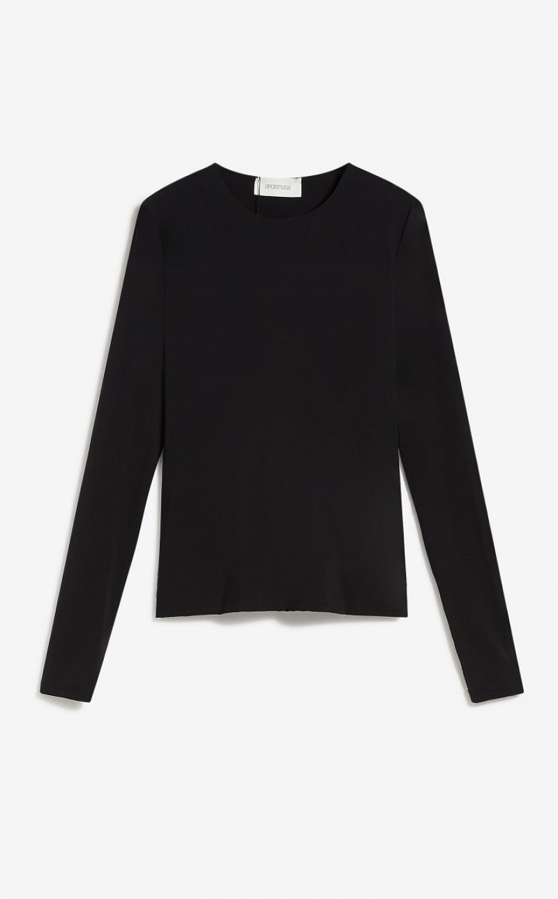 BLACK MaxMara Lightweight Jersey T-shirts | MMR593676