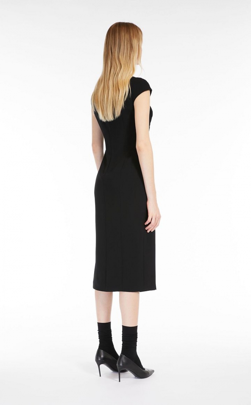 BLACK MaxMara Long Cady Dresses | MMR593409