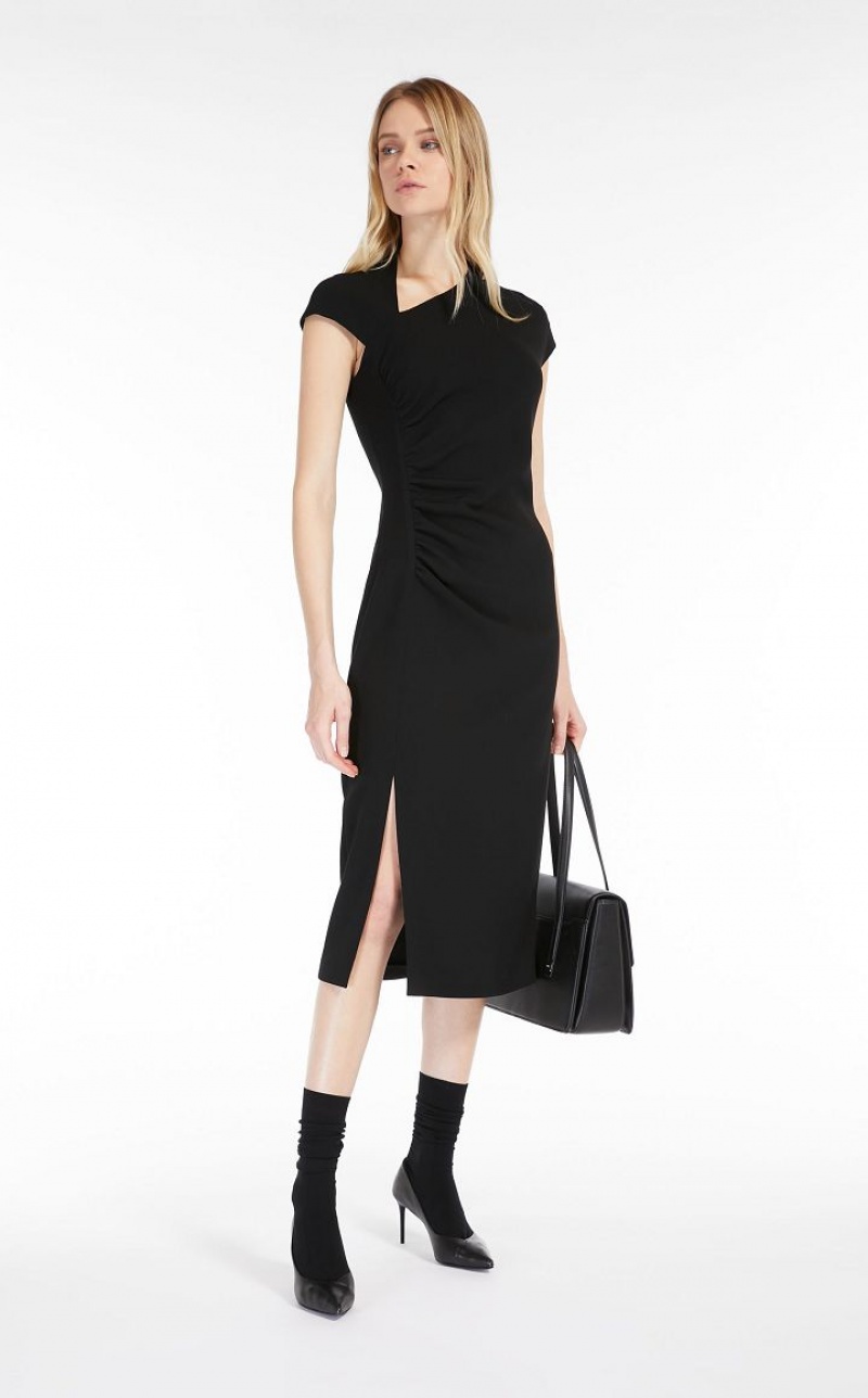 BLACK MaxMara Long Cady Dresses | MMR593409