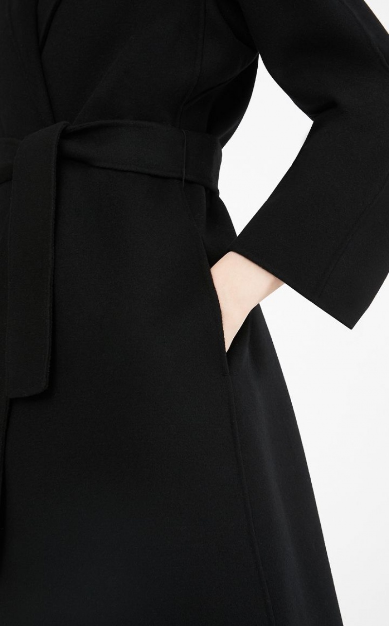 BLACK MaxMara Long Wool Coats | MMR593924