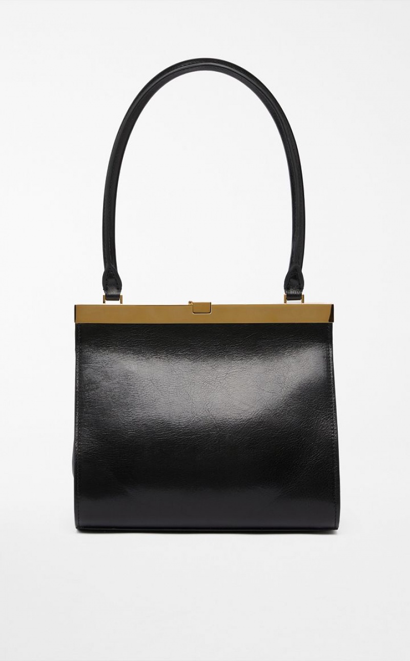 BLACK MaxMara Medium Leather Lizzie Sportmax Bag | MMR594182