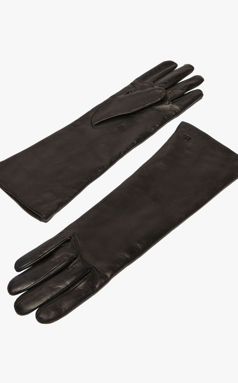 BLACK MaxMara Nappa Leather Gloves | MMR594235