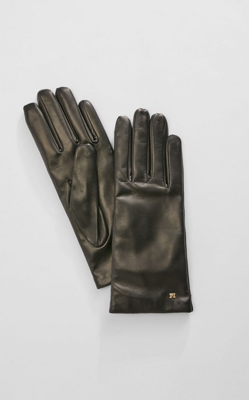 BLACK MaxMara Nappa Leather Gloves | MMR594238