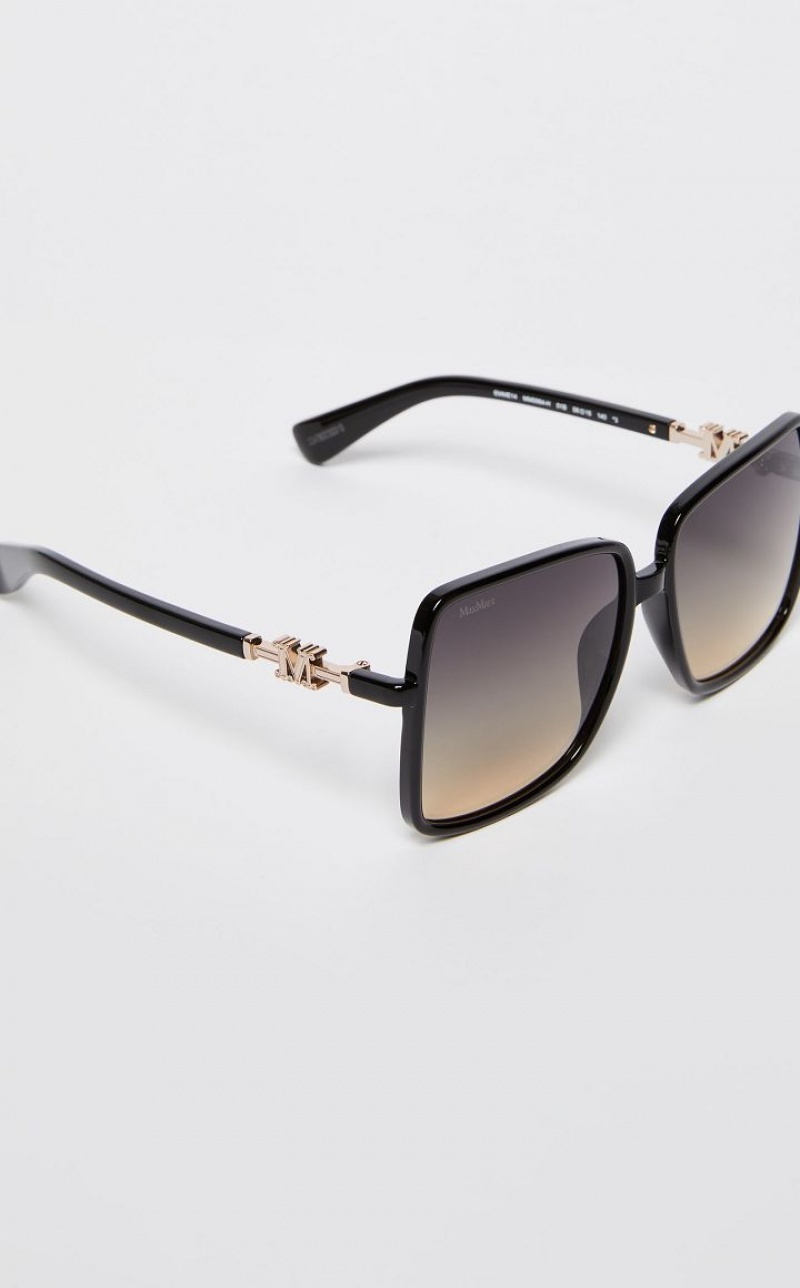 BLACK MaxMara Oversized Sunglasses | MMR594299