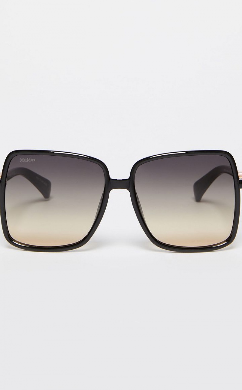 BLACK MaxMara Oversized Sunglasses | MMR594299