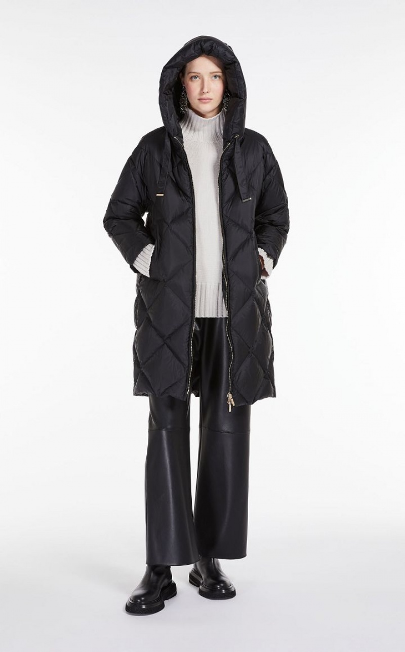 BLACK MaxMara Parka In Quilted Water-resistant Canvas Padded | MMR593999