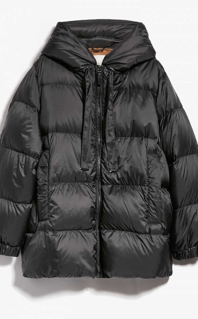 BLACK MaxMara Quilted Down Jacket In Water-resistant Canvas Padded | MMR594000