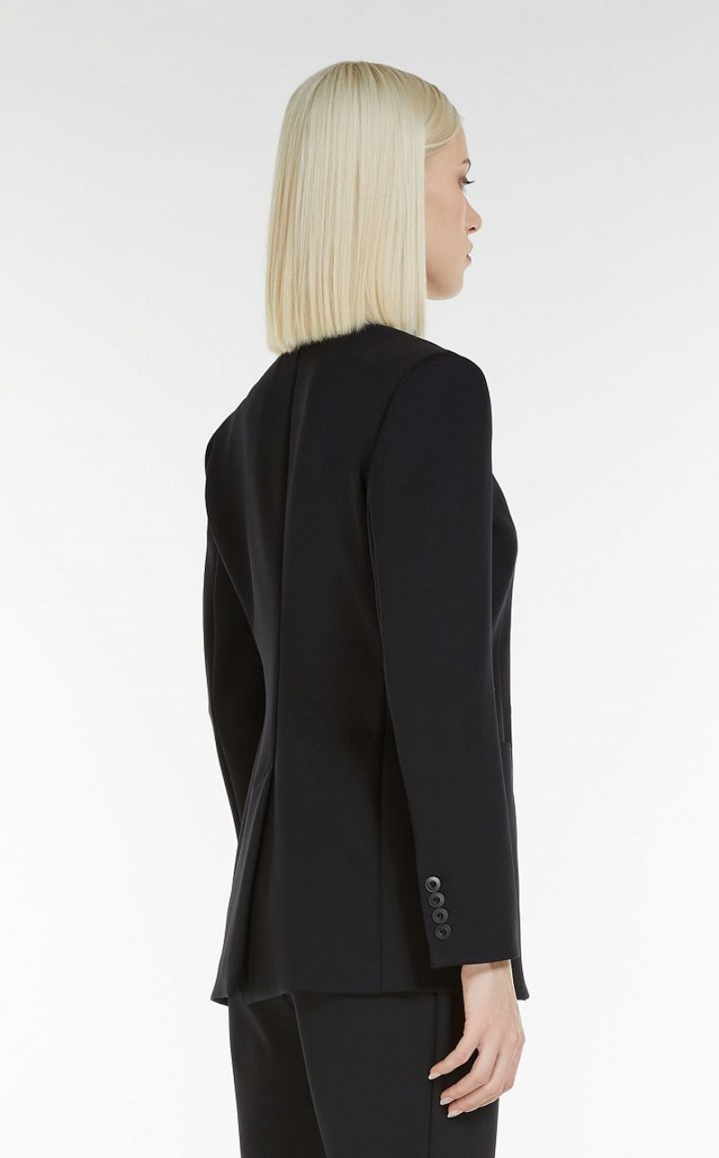 BLACK MaxMara Scuba Jersey Jackets | MMR594043