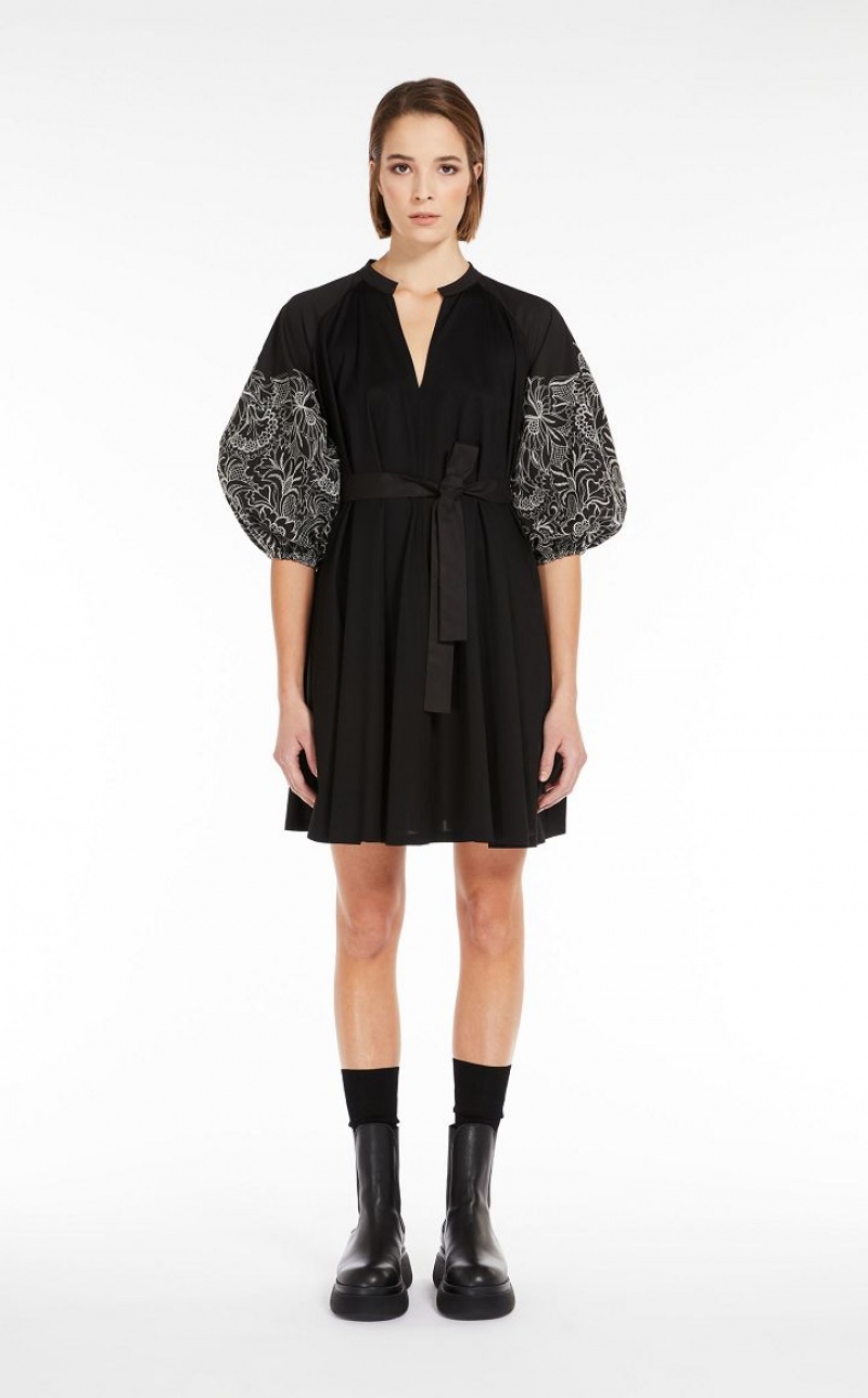 BLACK MaxMara Short In Jersey Dresses | MMR593335