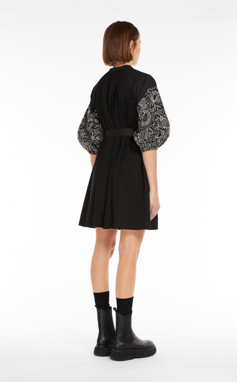 BLACK MaxMara Short In Jersey Dresses | MMR593335