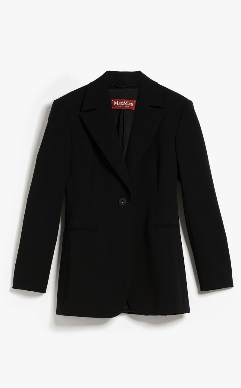 BLACK MaxMara Single-breasted Cady Blazers | MMR594091