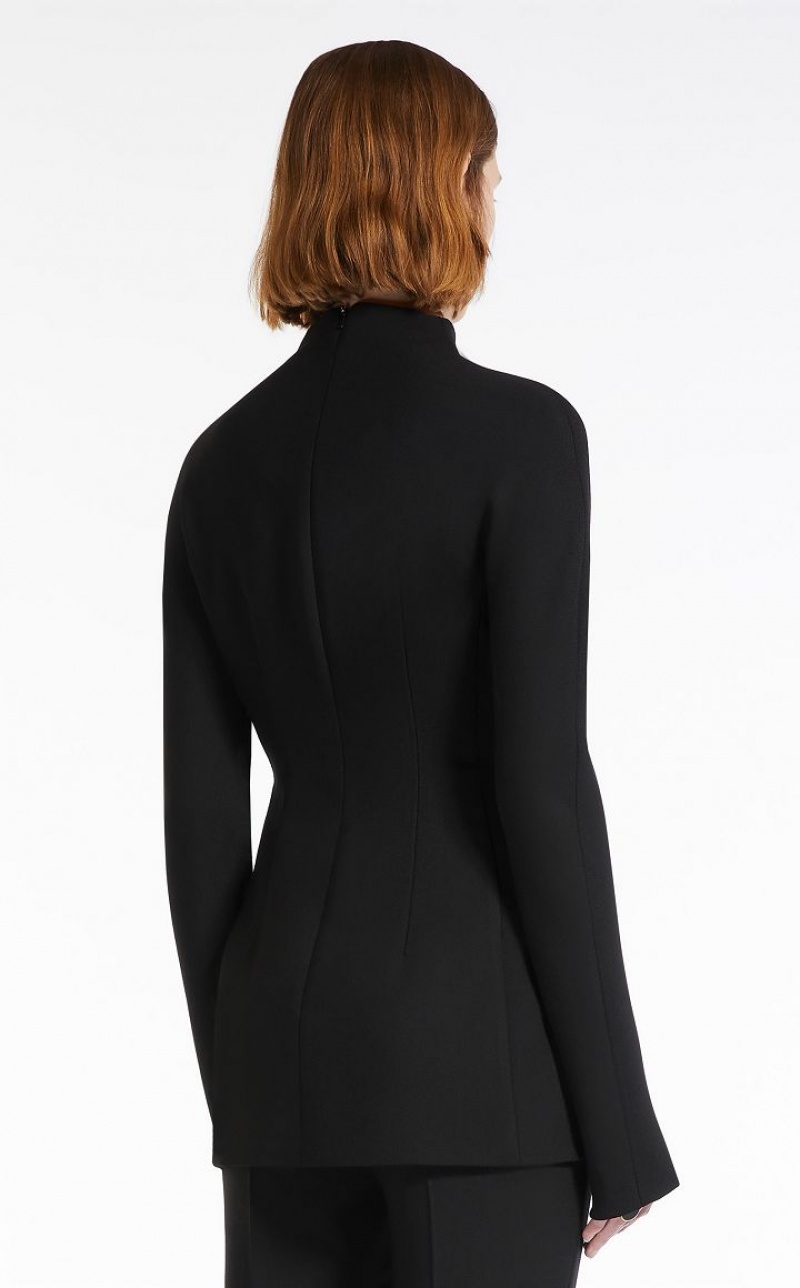 BLACK MaxMara Slim-fit Deconstructed Jackets | MMR594047