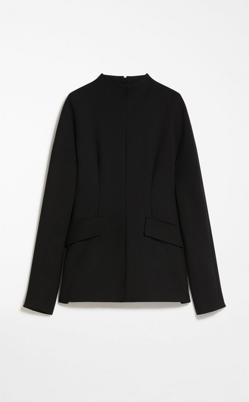 BLACK MaxMara Slim-fit Deconstructed Jackets | MMR594047