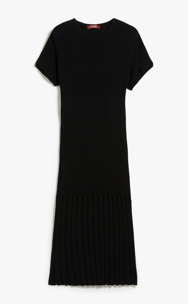 BLACK MaxMara Slim-fit Viscose-knit Dresses | MMR593361