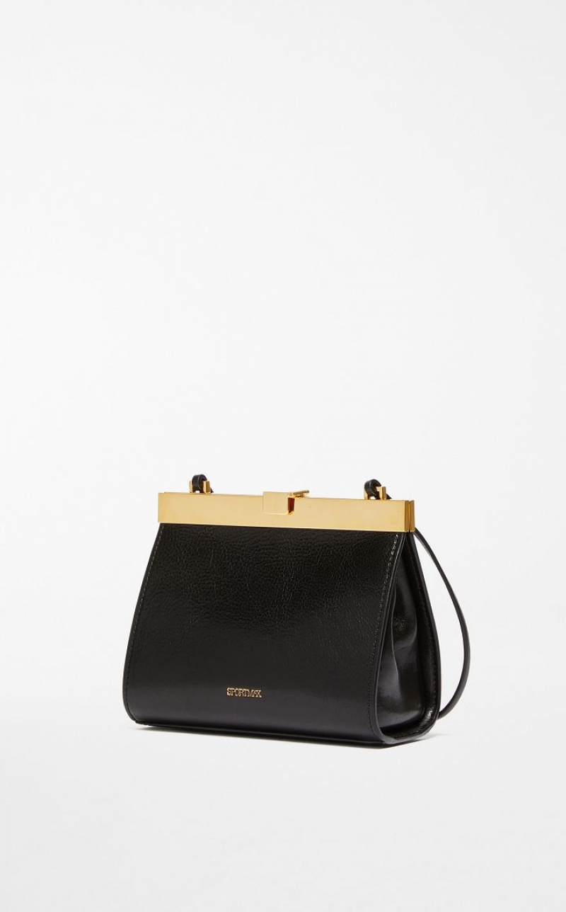 BLACK MaxMara Small Leather Lizzie Sportmax Bag | MMR594175