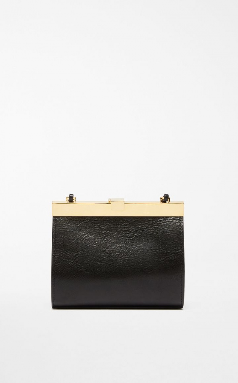 BLACK MaxMara Small Leather Lizzie Sportmax Bag | MMR594175