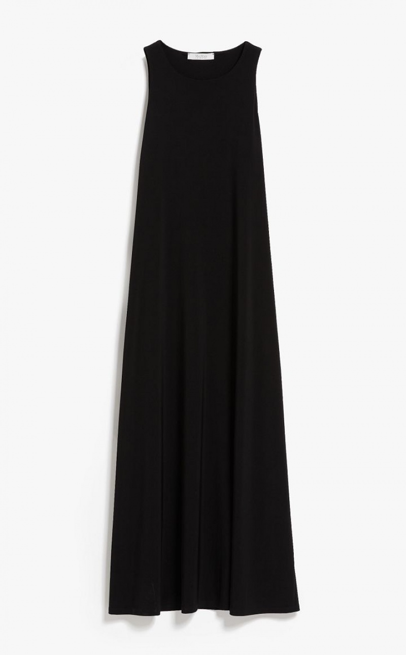 BLACK MaxMara Stretch Jersey A-line Dresses | MMR593398