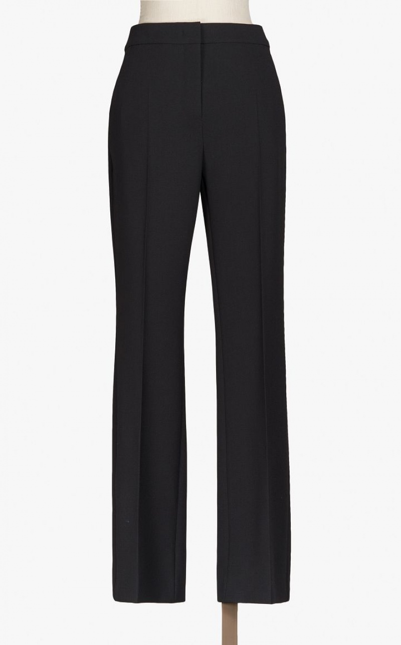 BLACK MaxMara Tailored Wool Crêpe Trousers | MMR593822