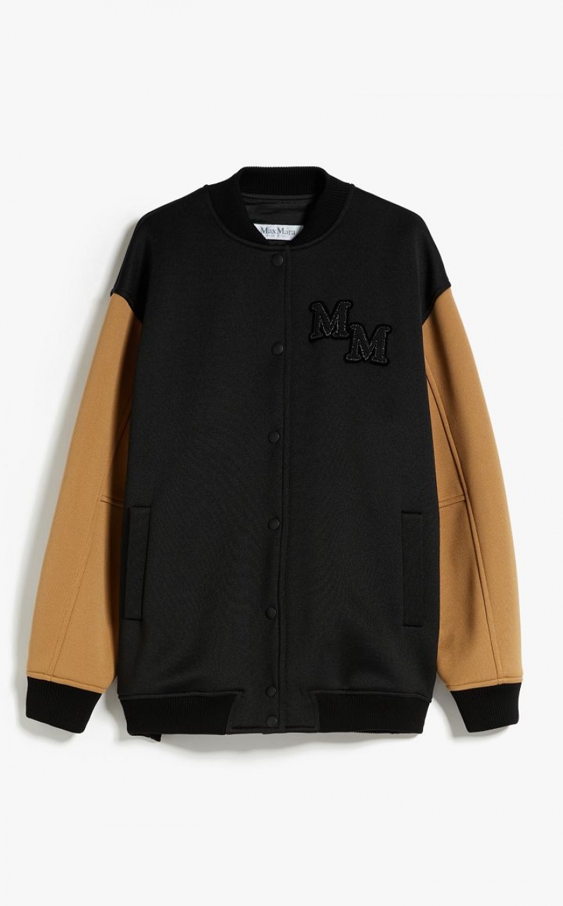 BLACK MaxMara Technical Jersey Bomber Jackets | MMR594089