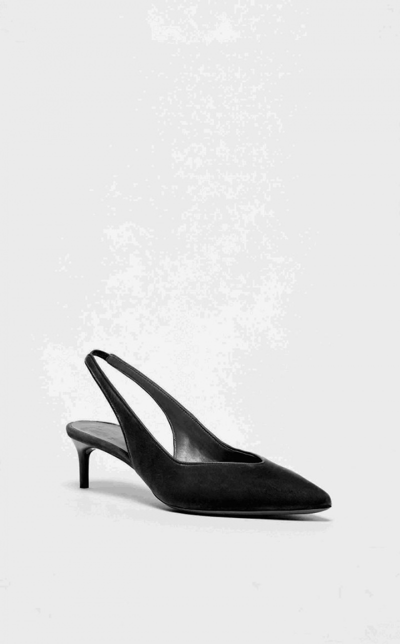 BLACK MaxMara Velvet Slingbacks Décolleté | MMR594198