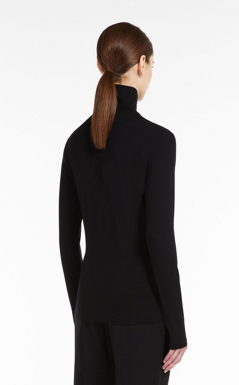 BLACK MaxMara Viscose Jersey T-shirts | MMR593645