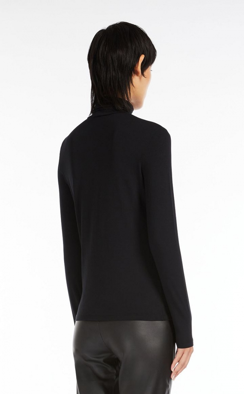 BLACK MaxMara Viscose Jersey T-shirts | MMR593661