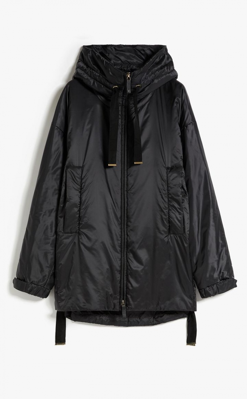 BLACK MaxMara Water-repellent Canvas Jacket Padded | MMR593990