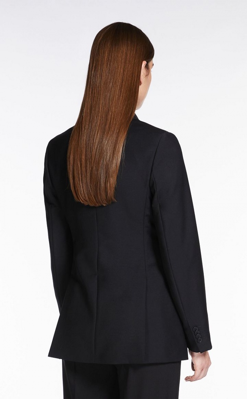 BLACK MaxMara Wool And Mohair Blazers | MMR594026