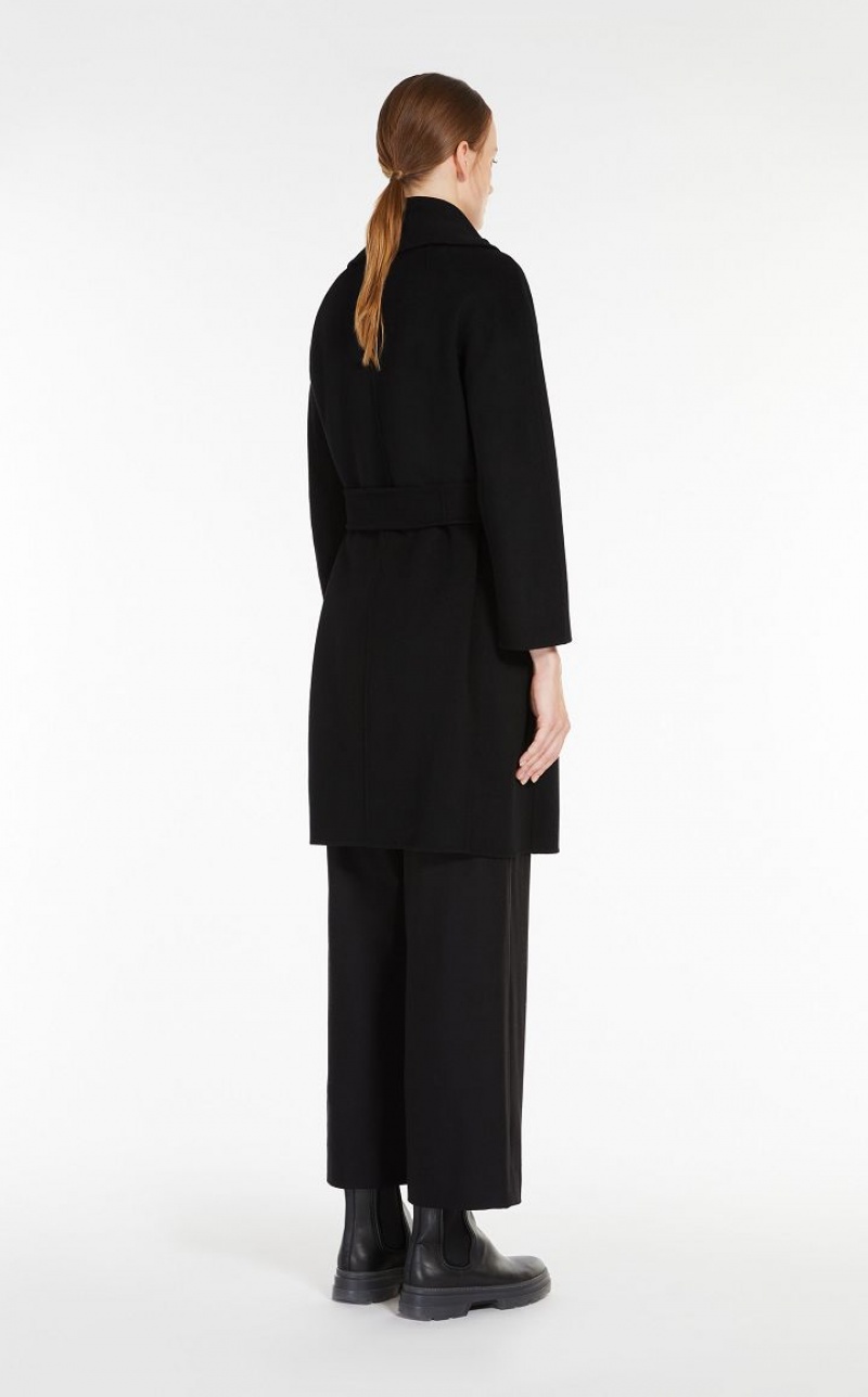 BLACK MaxMara Wool Robe Coats | MMR593927