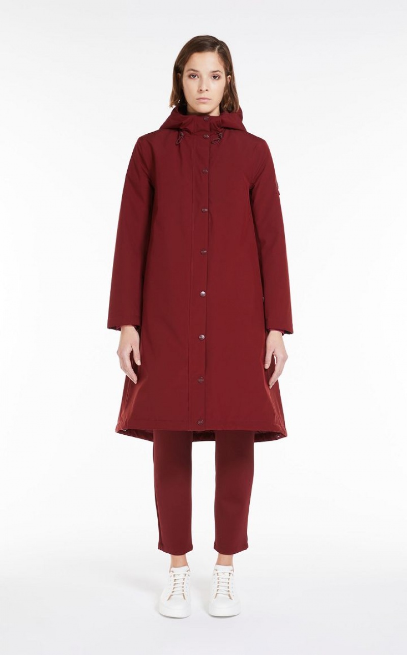 BORDEAUX MaxMara Rubberised-look Canvas Parka Padded | MMR593971