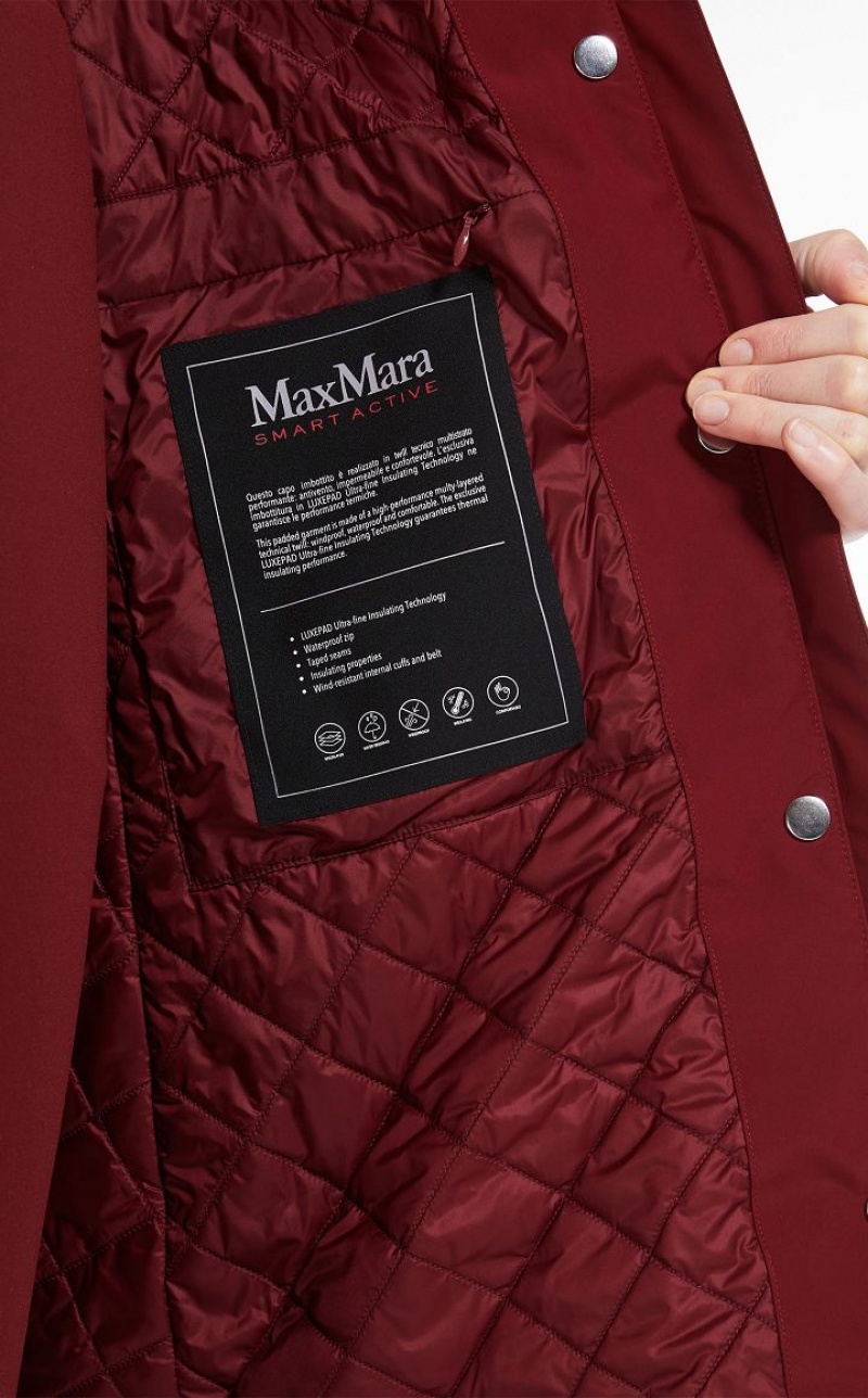 BORDEAUX MaxMara Rubberised-look Canvas Parka Padded | MMR593971