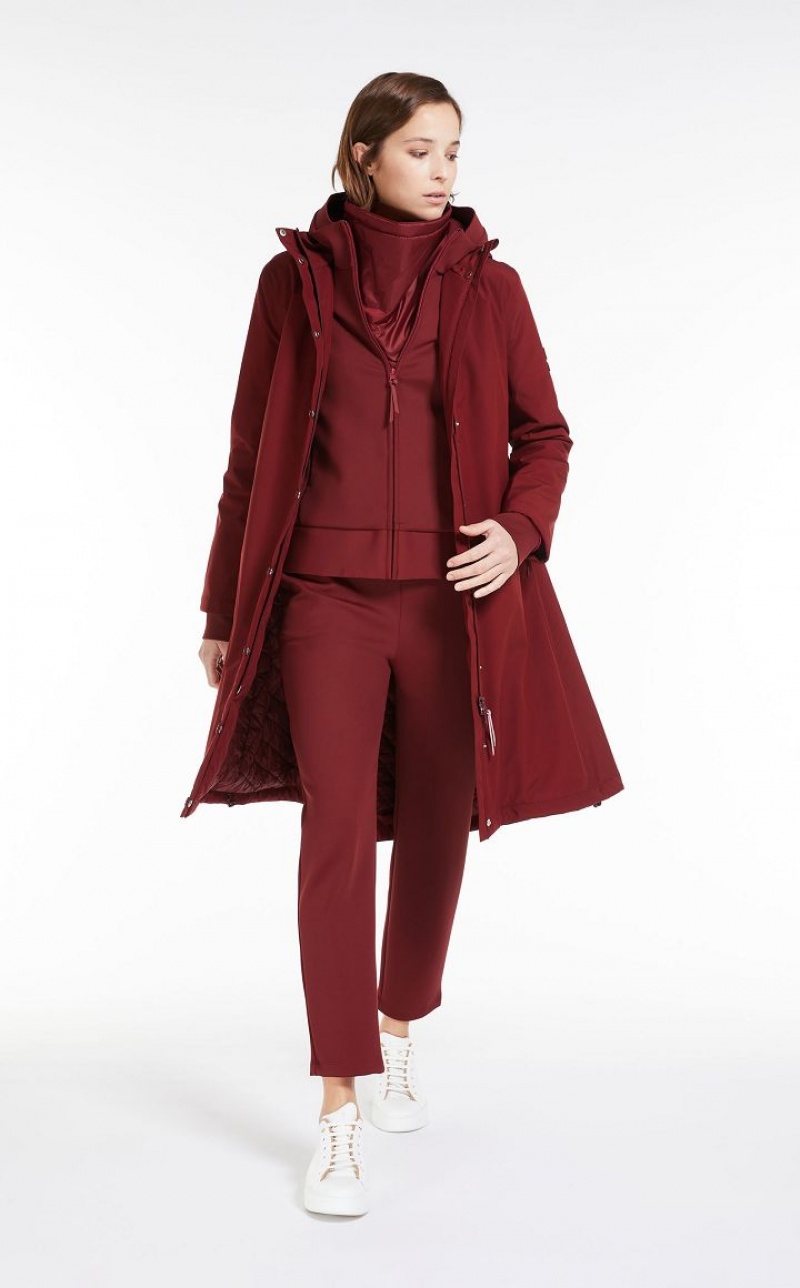 BORDEAUX MaxMara Rubberised-look Canvas Parka Padded | MMR593971