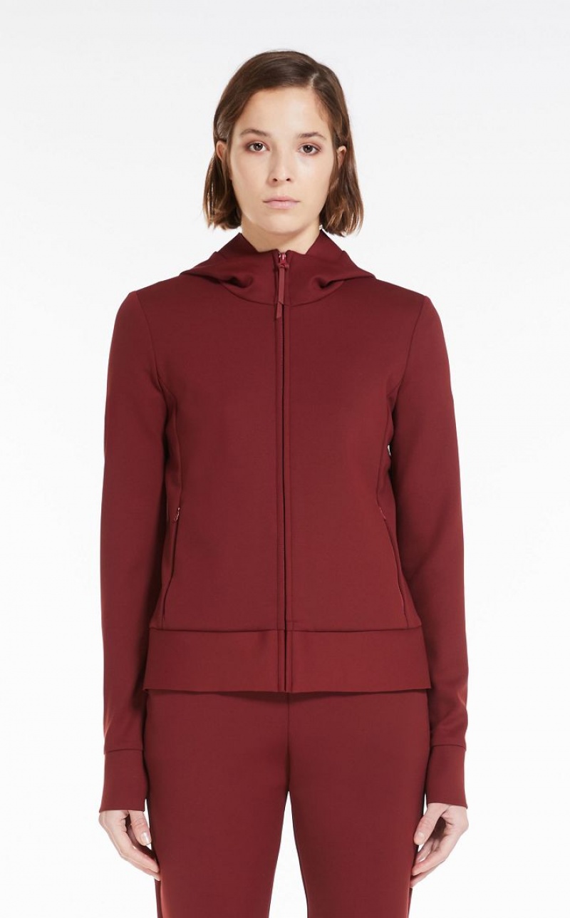 BRICK RED MaxMara Technical Fleece Sweatshirt Blazers | MMR594023