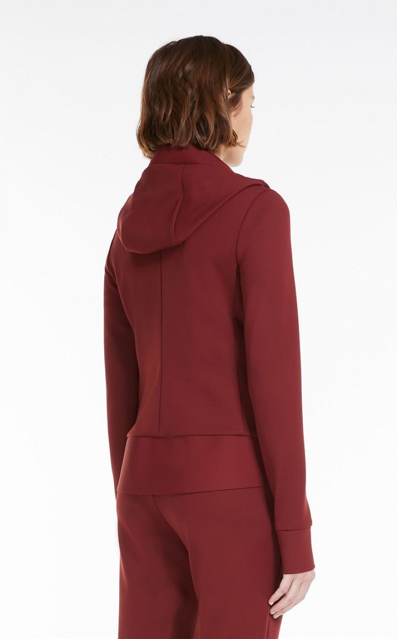 BRICK RED MaxMara Technical Fleece Sweatshirt Blazers | MMR594023